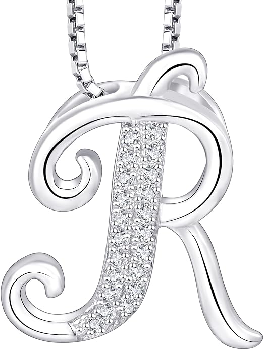 STARCHENIE Initial Necklace for Women 925 Sterling Silver Letter A-Z Pendant 26 Alphabet Jewelry