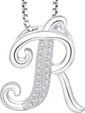 STARCHENIE Initial Necklace for Women 925 Sterling Silver Letter A-Z Pendant 26 Alphabet Jewelry