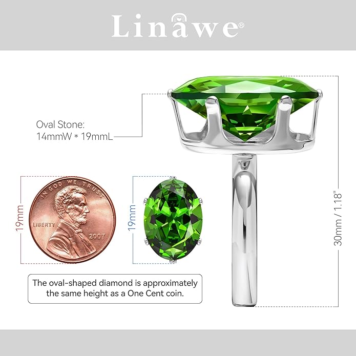 Linawe Cubic Zirconia Imitation Diamond Moissanite Rings for Women, 14K Gold/Rose Gold/Silver Adjustable Chunky Ring, Costume Rhinestone Jewelry for Wedding Engagement