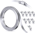 Stainless Steel Worm Gear Hose Clamp Assortment Kit, Cut-To-Fit | DIY 12FT by Steelsoft