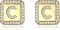 Gold Earrings for Women 24K Gold Filled Initial Earrings for Women S925 Earrings Gifts for Her