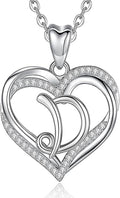 INFUSEU Unique Initial Necklaces for Women Girls Small Heart Letter Jewelry, Meaningful Personalized Gifts