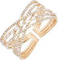 Rhinestone Bracelet Multilayer Cuff Bracelet Sparkling Crystal Layered Bridal Bracelets for Women