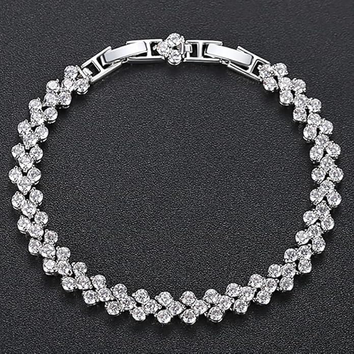 14K Gold Ruby and Emerald Tennis Bracelet for Women,Dainty Love Heart Style Moissanite Adjustable Link Bracelet,Fashion Jewelry Gift for Her