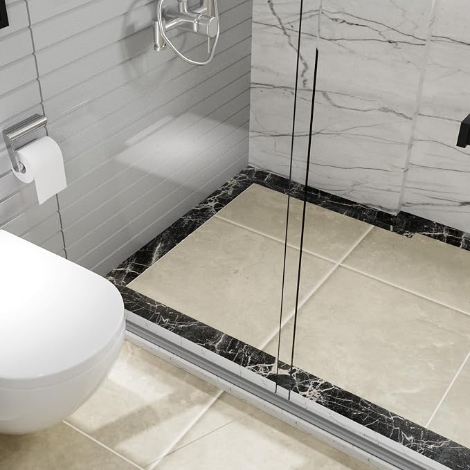 Duzzy 98 Inch Shower Threshold Water Dam Guard, Silicone Rubber Shower Door - Image 7