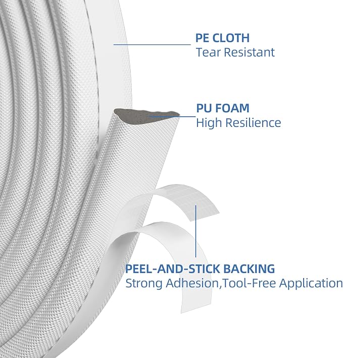2 Pcs x196”Wedge Weather Stripping Door Seal Strip - Image 7