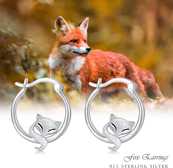 JUSTKIDSTOY Hypoallergenic Panda/Unicorn/Hummingbird/Dolphin Hoop Earrings for Women 925 Sterling Silver Animal Huggie Hoop Earrings Jewelry Gifts for Sensitive Ears