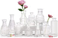 Bud Vases- Set of 10 Small Flower Glass Vases by QLOFEI