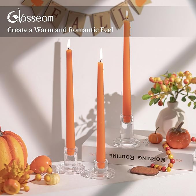 Glasseam Glass Taper Candle Holders, Christmas Decorations, Wedding Table - Image 3