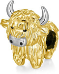 Highland Cow Charm 925 Sterling Silver Cow Charms for Bracelets Cow Jewelry Highland Cow Jewelry Gifts
