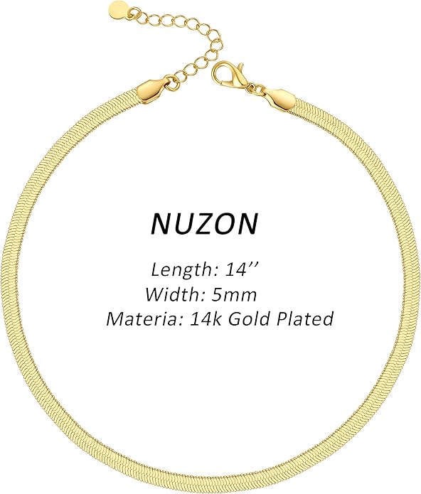 Natural Freshwater Baroque Pearl Necklace 14K Gold Plated Dainty Choker Necklace for Women Girls Snake Chain/Cuban Link/Paperclip/Ball Beaded Chain/Tennis Chain Fashion Jewelry for Gift