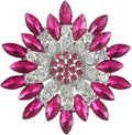 Rhinestone Large Flower Brooches Pins for Women Fashion Sparkly Crystal Sunflower Statement Brooch Unique Wedding Party Suit Dress Jewelry Accessories