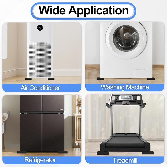 3 Pack Anti Vibration Pads for Washing Machine 4"x4"x1.2", Sound Isolation - Image 5