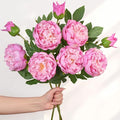 3PCS 22in Peonies Artificial Flowers, Real Touch Latex Fake Peonies | Lifelike by MARTINEMALL
