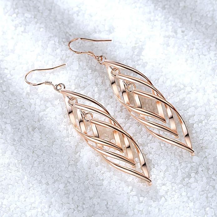 Sterling Silver Plated Earrings Dangle Earrings Linear Drop Statement Earrings for Women