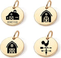 SM Design Western Charm Set of 4 – Stainless Steel Western Charms for Bracelets & Necklaces – Cowgirl, Ranch & Country Style Jewelry Charms – Western Gift for Women & Moms