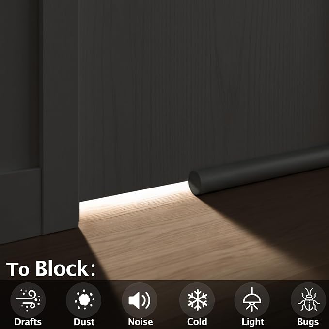 MAXTID Door Draft Stopper for Bottom of Door Weather Stripping Seal 36"Grey | - Image 5