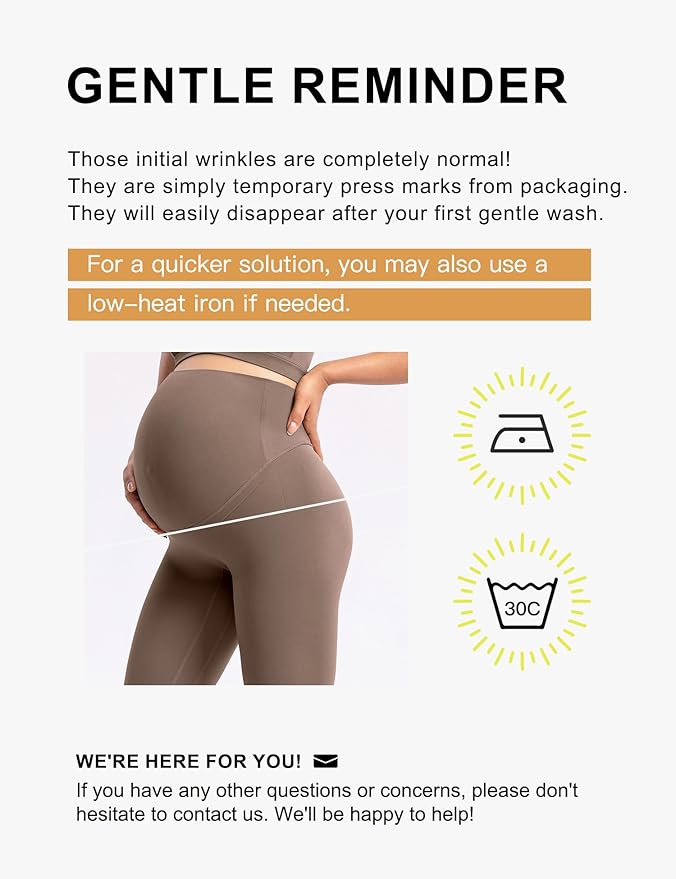 POSHDIVAH Women's Creamluxe Maternity Leggings 25"/28" Over The Belly Pregnancy Yoga Pants Active Workout Leggings