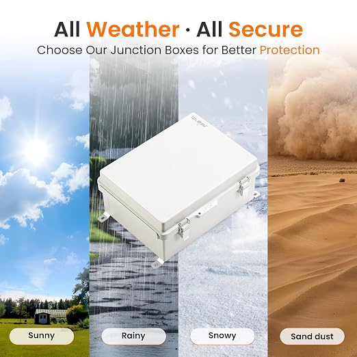 QILIPSU UL94-V0 Outdoor Electrical Box 16.4"x12.4"x7.1" Waterproof Junction Box - Image 7