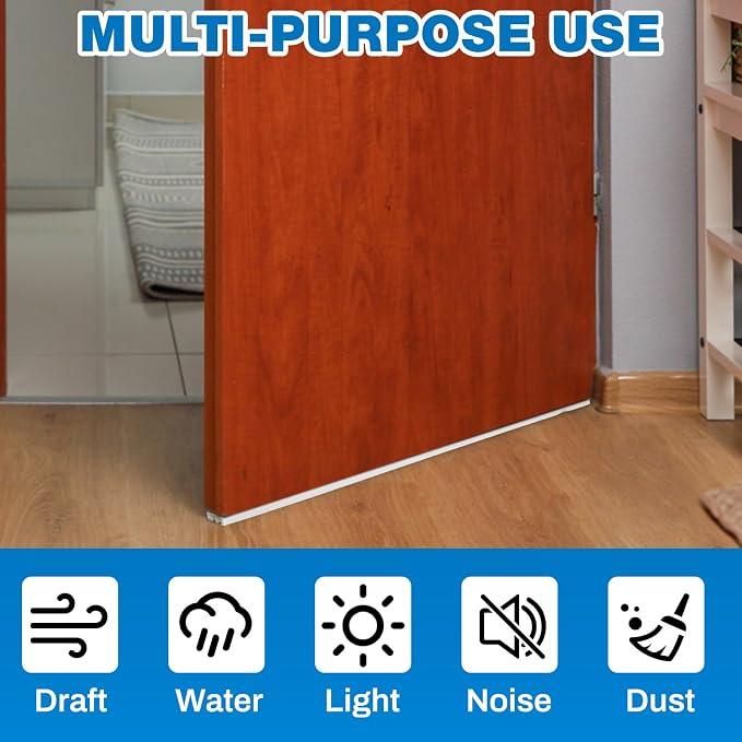 Pangda 2 Pcs Under Door Seal Door Bottom Seal 36" Long 1 3/4" Wide, Strip Draft - Image 3