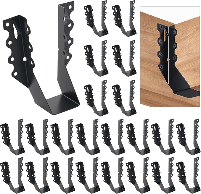 WellMade 2x6 Joist Hanger, Heavy Duty Carbon Steel Black Finish, 24 Pack Wood - Image 2
