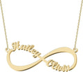 Personalized Gold Infinity Name Necklace with Heart Beautiful Arrow Anchor Compass Mountain Constellation Forever Love Pendant Jewelry Best Birthday Gift Ideas for Women Girls Mother Daughter Friendship