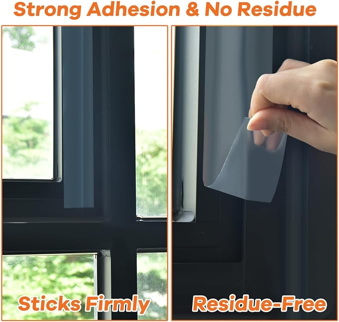 YoleShy 2 Pack Transparent Window Weather Sealing Tape 2 Inch x 30 Yards No - Image 3