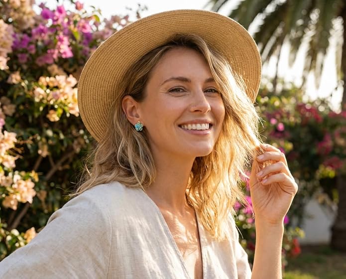 Pink Red Enamel Flower Crystal Edge Spring Retro Floral Rose Clip On Earrings For Women Non Pierced Ears 14K Gold Plated