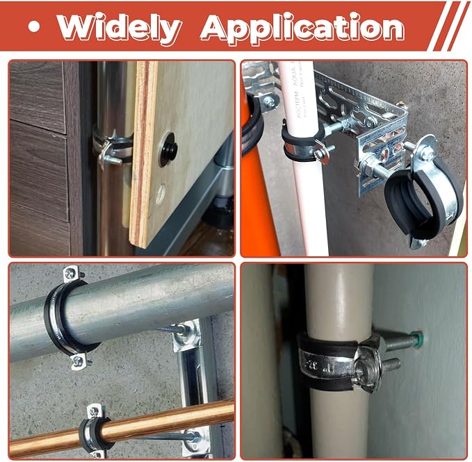 2 Pcs 3-3.1 Inch Split Ring Pipe Hanger, 75-80mm Heavy Duty Adjustable Pipe - Image 7