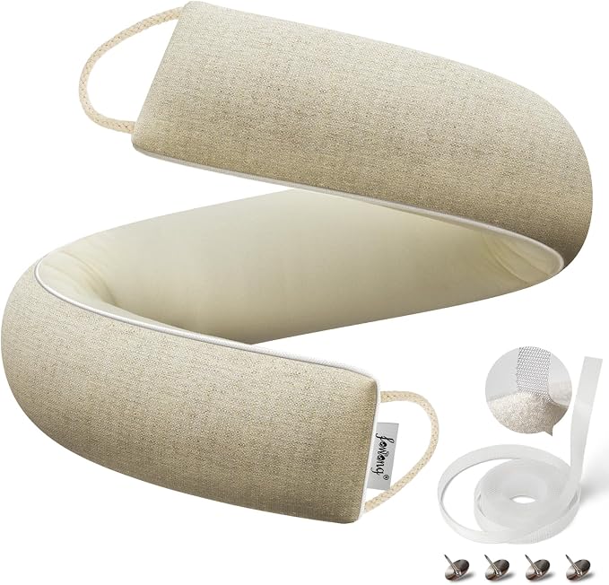fowong Door Draft Stopper 30", Weighted Under Door Noise Stopper, Oatmeal | by fowong