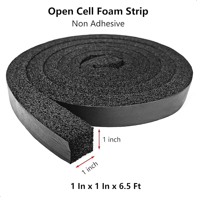 Topiverse Weather Stripping, Door Seal Strip, 1 in x 1 in x 6.5 Ft - Image 2