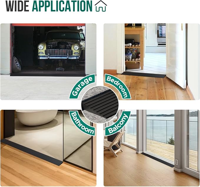 Threshold Ramps for Doorways Self-Adhesive Rubber Threshold Strip | 3000 lb - Image 4
