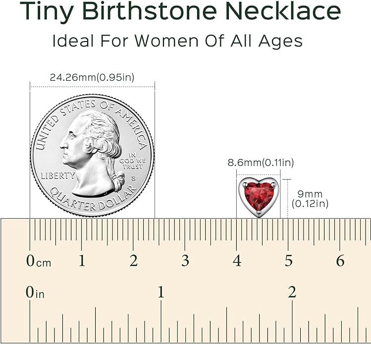 ChicSilver 925 Sterling Silver 12 Months Sparkling Round Cut Created Birthstone Pendant Necklace, 16 Inch Rolo Chain