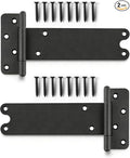 2 Pack 8" Door Hinges, 300 Lbs Capacity Heavy Duty Gate Hinges | Matte black by Pubotlu