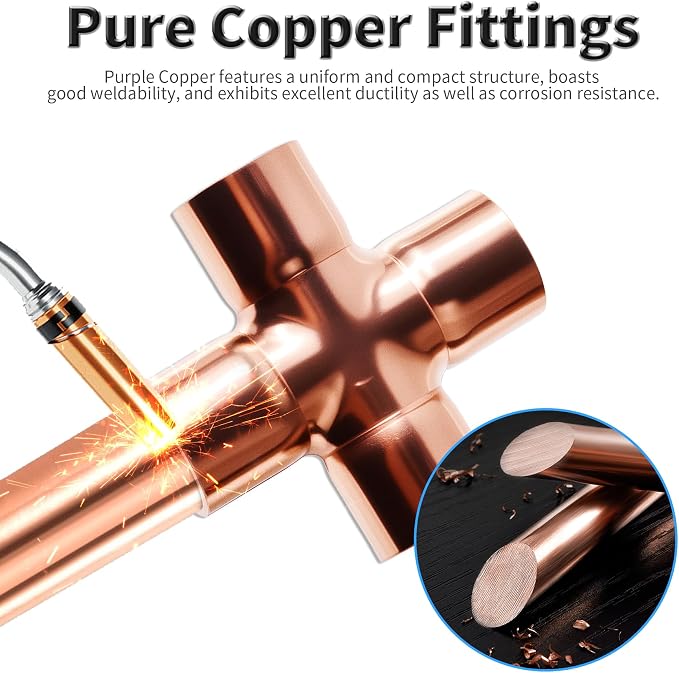 Union Cross Copper Fitting, 1/2 In, ID 12.7 mm, Wall 1.2 mm | Cupreous 4 Way - Image 4