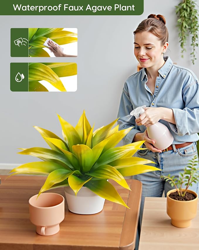 Velener Artificial Agave Plant Set, 28 Inch, Faux Aesthetic Plants - Image 4