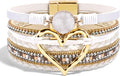 VIBILIA Boho Leather Wrap Bracelets for Women Multi-Layer Bracelets with Strong Clasp Jewelry for Women