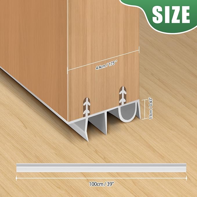 Door Draft Stopper, Cuttable Concealed Kerf/Channel Fit Under Door Seal - Image 7