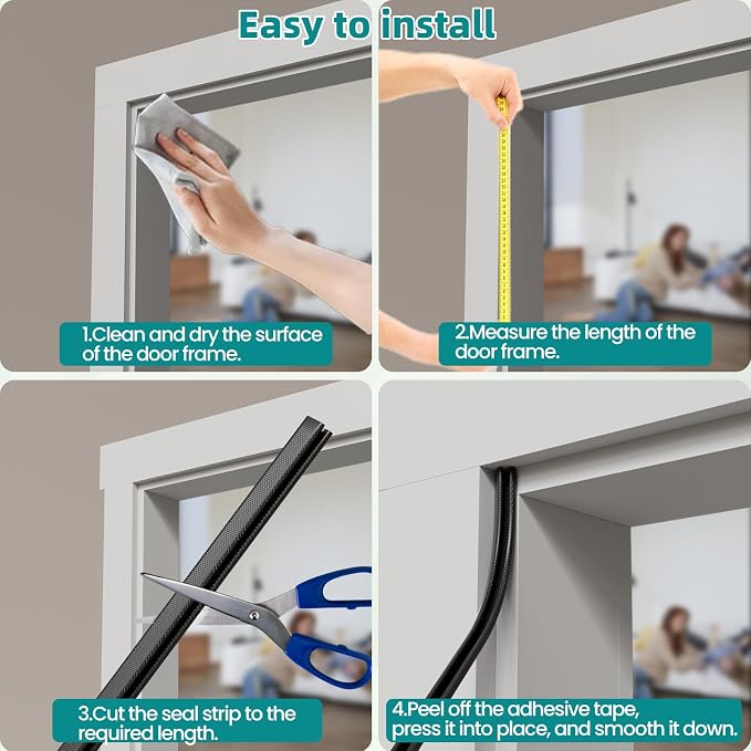 2Pcs×26 Ft V Shape Weather Stripping Door Seal - Image 9