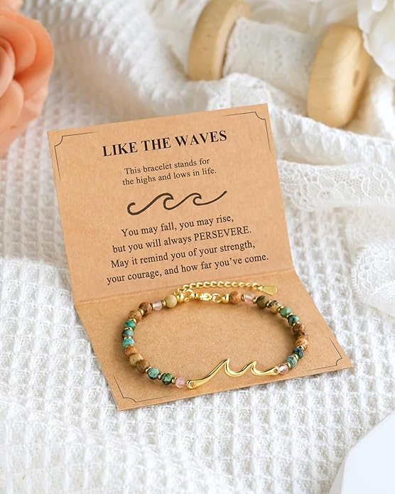 Tarsus Wave Bracelet, The Waves of Life We've been Through, Unique Gifts for Birthday, Valentine’s Day, Christmas, Meaningful Gifts for Friends Sister Daughter Niece...