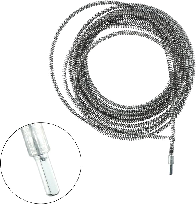 5M Drain Snake Drill, Manganese Steel Pipe Dredging, Flexible Sewer Cleaner - Image 7