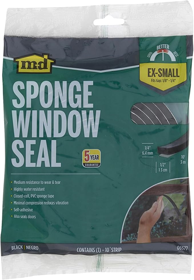 MD Building Sponge Window Seal, 1/4in x 1/2in x 10ft - Image 4