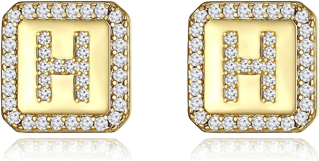 Gold Earrings for Women 24K Gold Filled Initial Earrings for Women S925 Earrings Gifts for Her