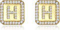 Gold Earrings for Women 24K Gold Filled Initial Earrings for Women S925 Earrings Gifts for Her