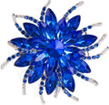 Rhinestone Large Flower Brooches Pins for Women Fashion Sparkly Crystal Sunflower Statement Brooch Unique Wedding Party Suit Dress Jewelry Accessories