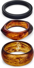 LILIE&WHITE 3 PCS Acrylic Resin Bracelet For Women Trendy Chunky Bangle Bracelets Fashion Colorful Bracelet Jewelry Gift
