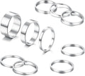 HAIAISO Silver Rings for Women Non Tarnish Stainless Steel Rings Set Dainty Gold Band Ring Stack Simple Stackable Thumb Pinky Ring for Multiple Size