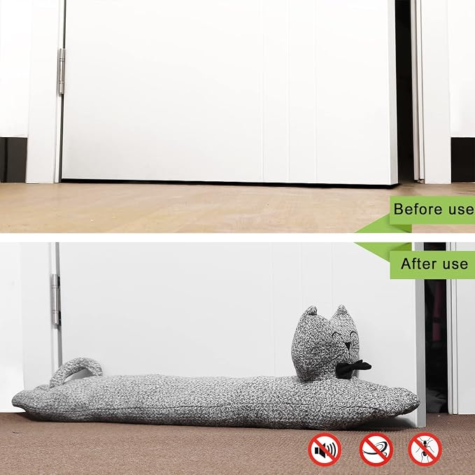 34 Inch 3LB Heavy Duty Under Door Draft Stopper, Decorative Soundproof Door - Image 5