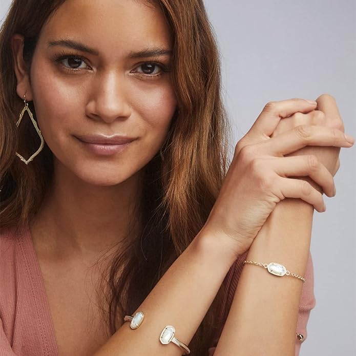 Kendra Scott Elaina Adjustable Chain Bracelet for Women, Fashion Jewelry, Gold-Plated