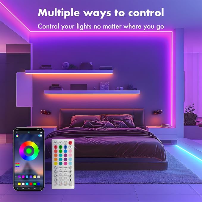 SILFU Neon Rope Lights, 65.6FT RGB LED Strip Lights | Waterproof IP67 LED Lights - Image 2